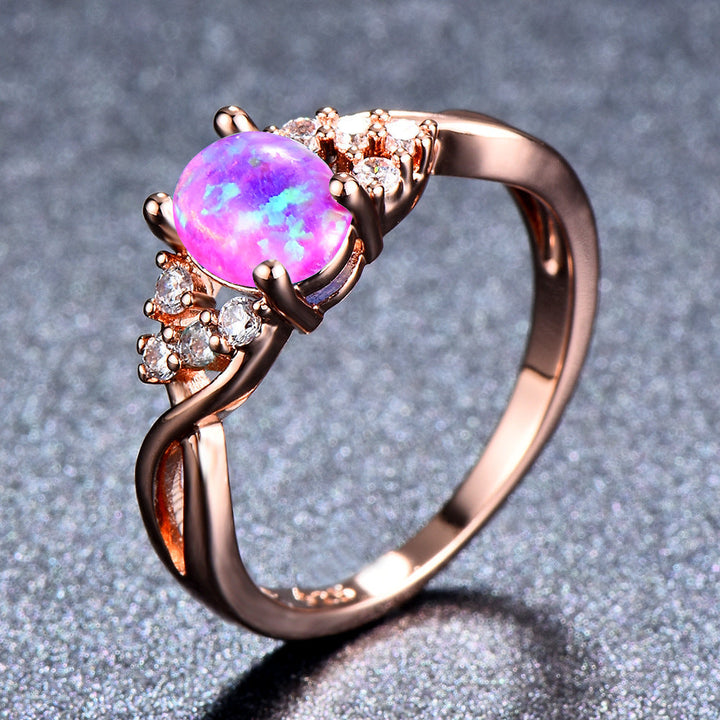 Anillo Sylva Moonhart Blanco | Oro rosa