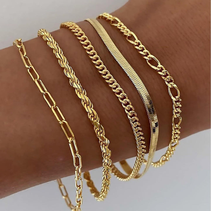 Juego de Pulseras Ellis Renner | Oro blanco