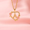 Collar con Inicial Floral | Oro
