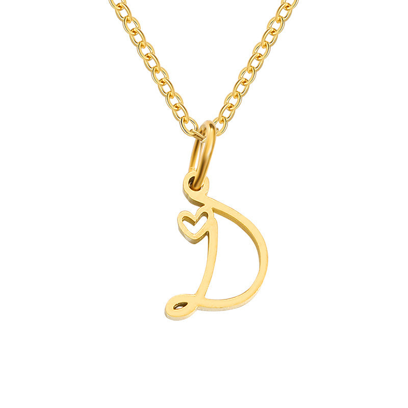 Collar con inicial Corazón | Oro
