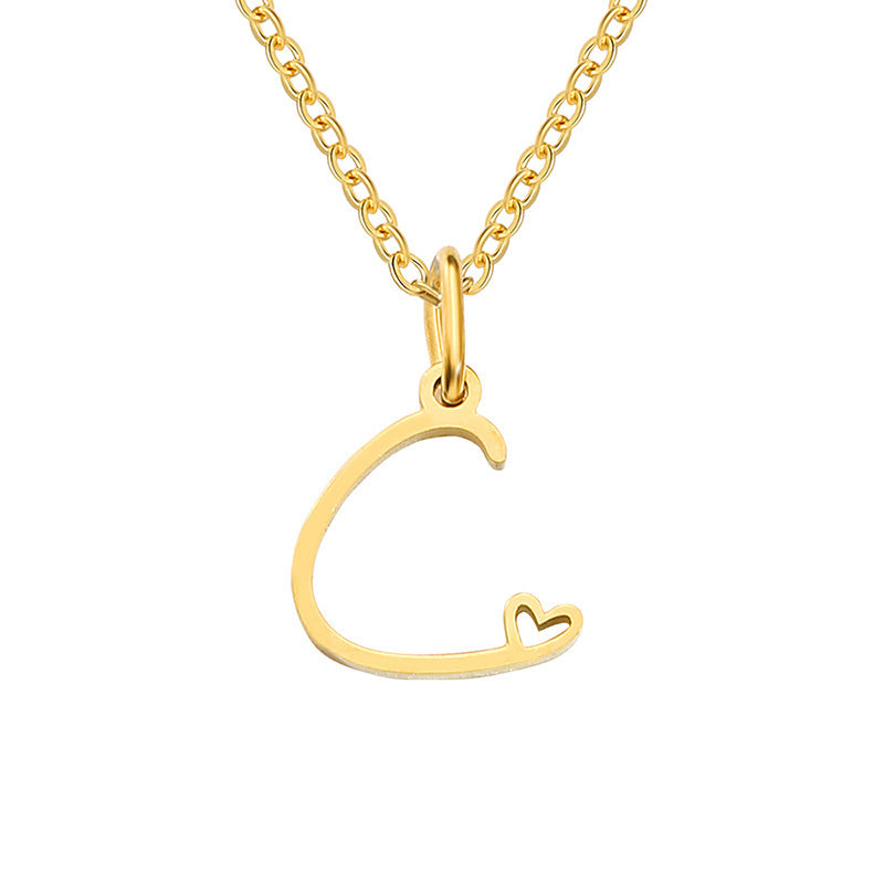 Collar con inicial Corazón | Oro