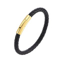 Pulsera Valor de Cuero Trenzado | Oro
