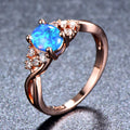 Anillo Sylva Moonhart Azul | Oro rosa