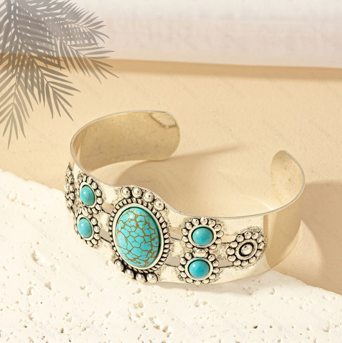Pulsera Turquesa Seren | Oro blanco