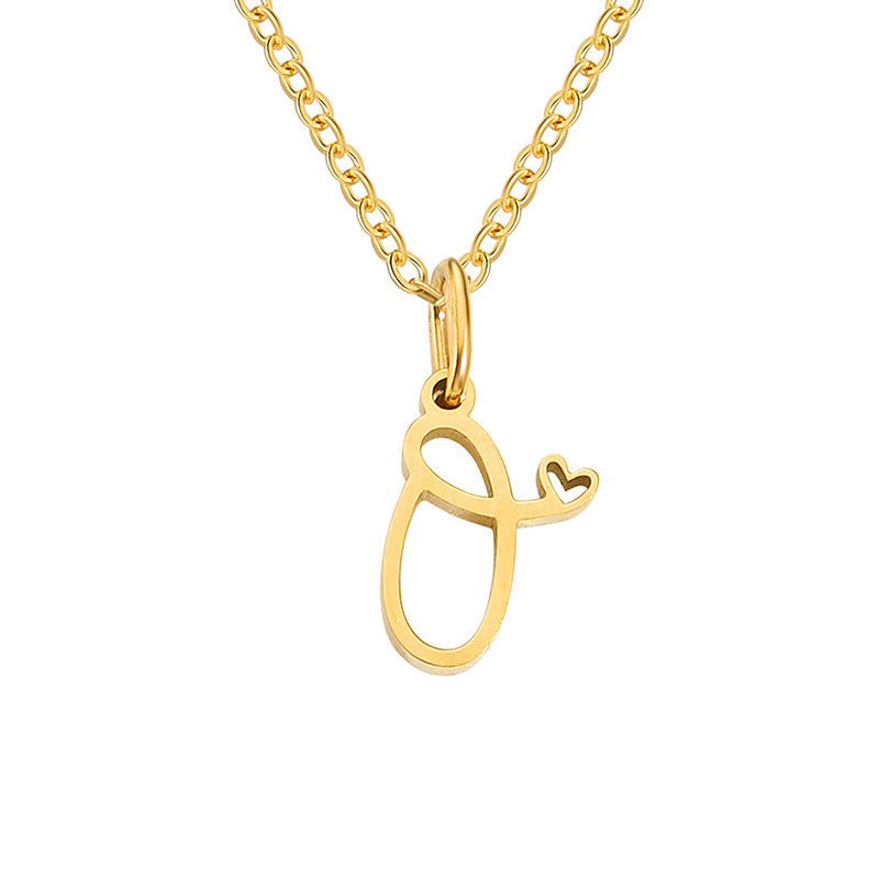 Collar con inicial Corazón | Oro