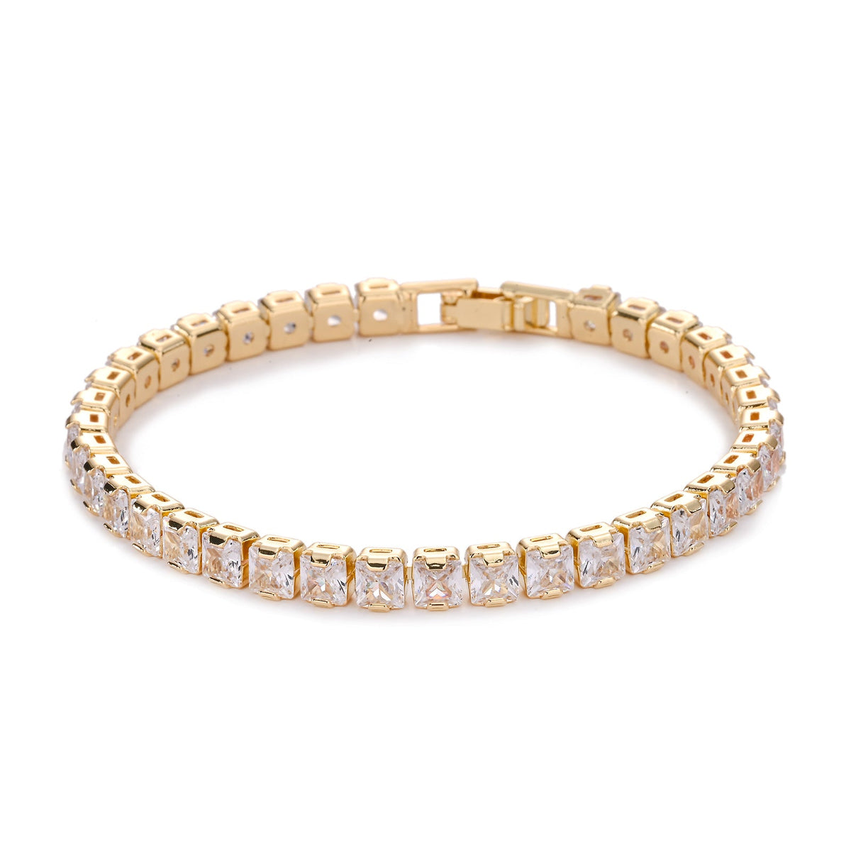 Pulsera de Tenis Cuadrada | Oro