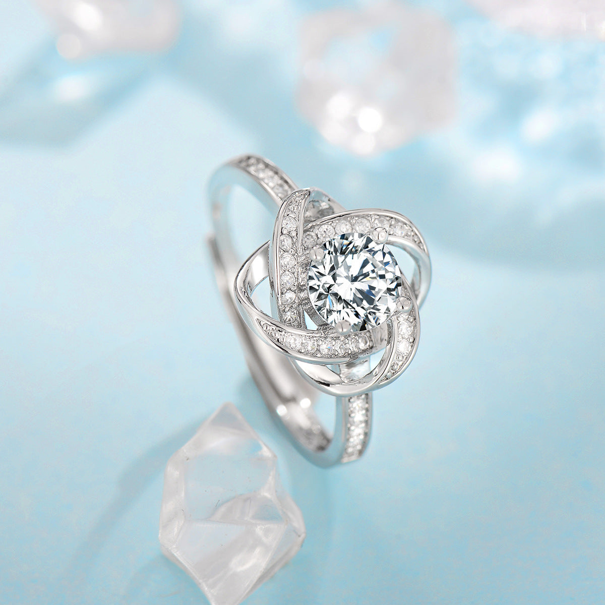 Juego Trébol Fleur de Givre | Oro blanco