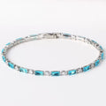 Pulsera de Turquesa Natural | Oro blanco