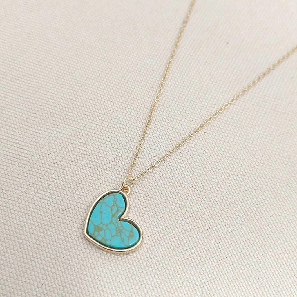 Collar de Turquesa Amor | Oro