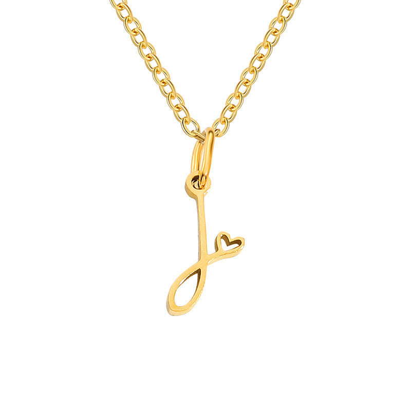 Collar con inicial Corazón | Oro