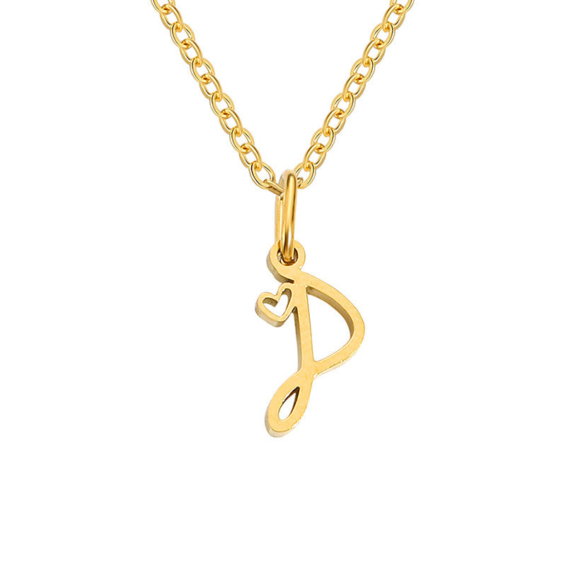 Collar con inicial Corazón | Oro