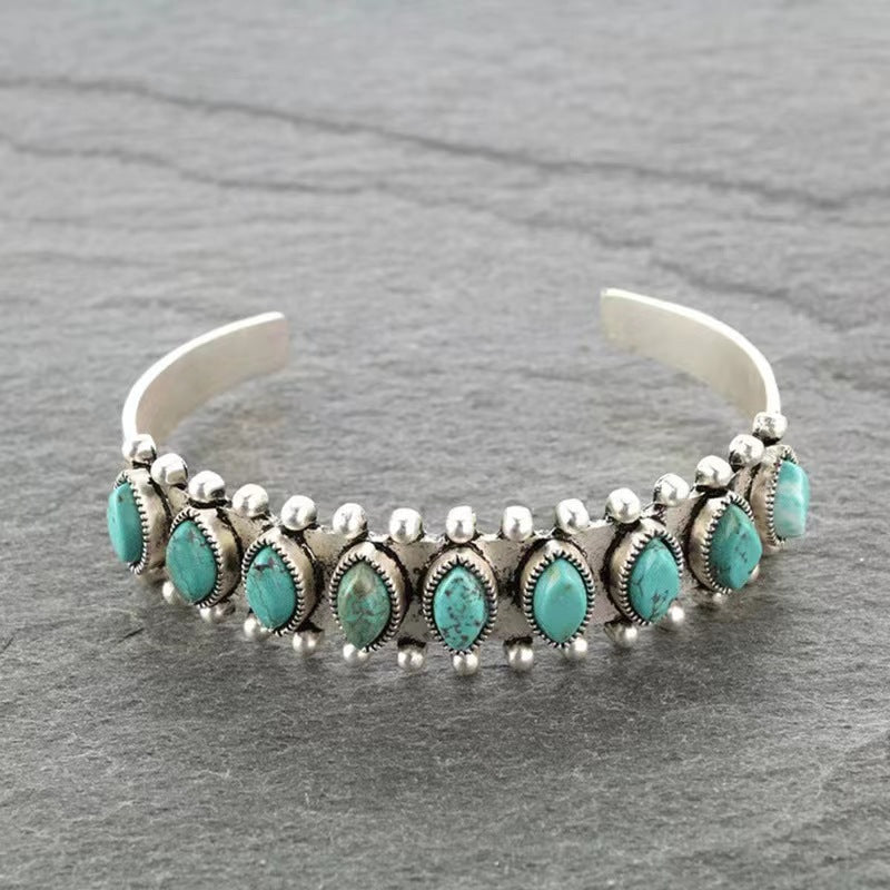 Pulsera Turquesa Azmira | Oro blanco