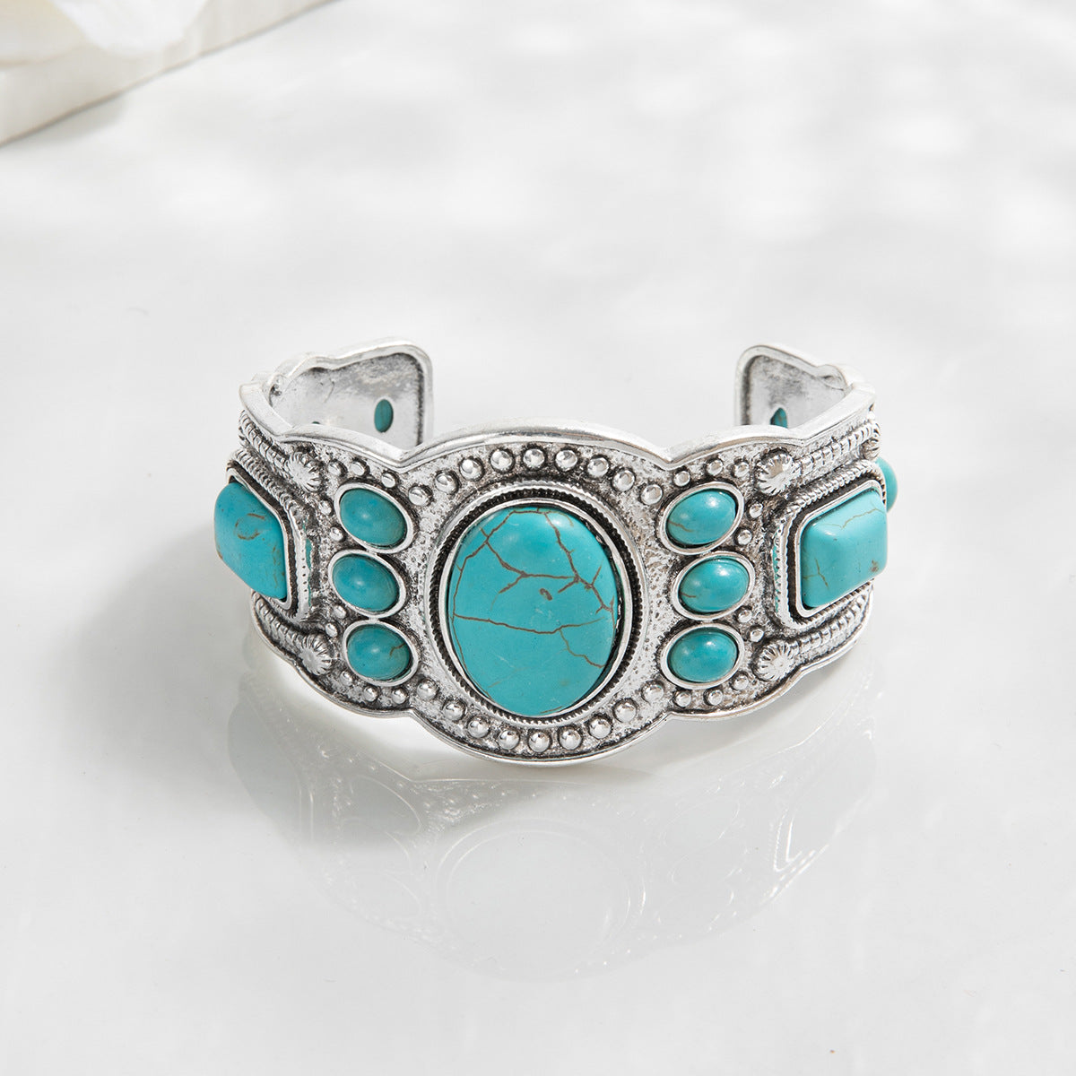 Brazalete Valencrest Cielo | Oro blanco