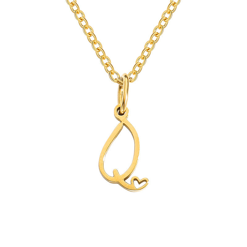 Collar con inicial Corazón | Oro