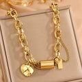 Collar Grueso con Corazón | Oro