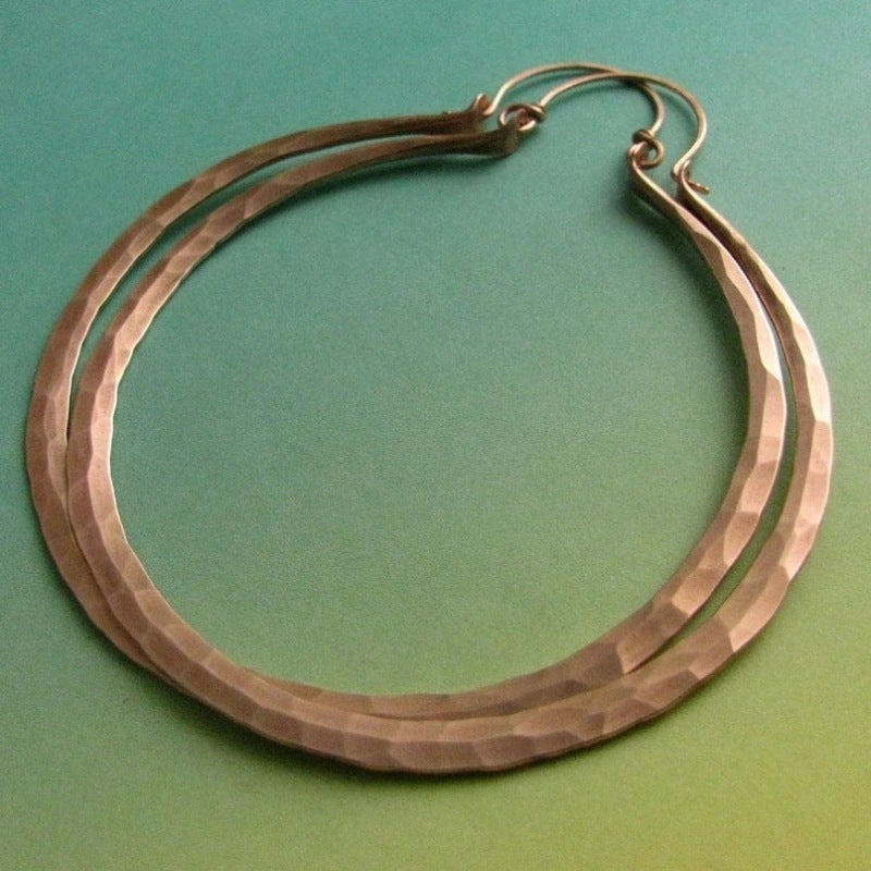 Aretes de Arco Doble de Cobre