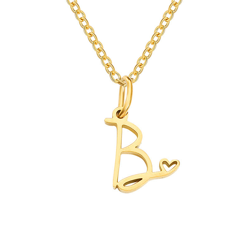 Collar con inicial Corazón | Oro