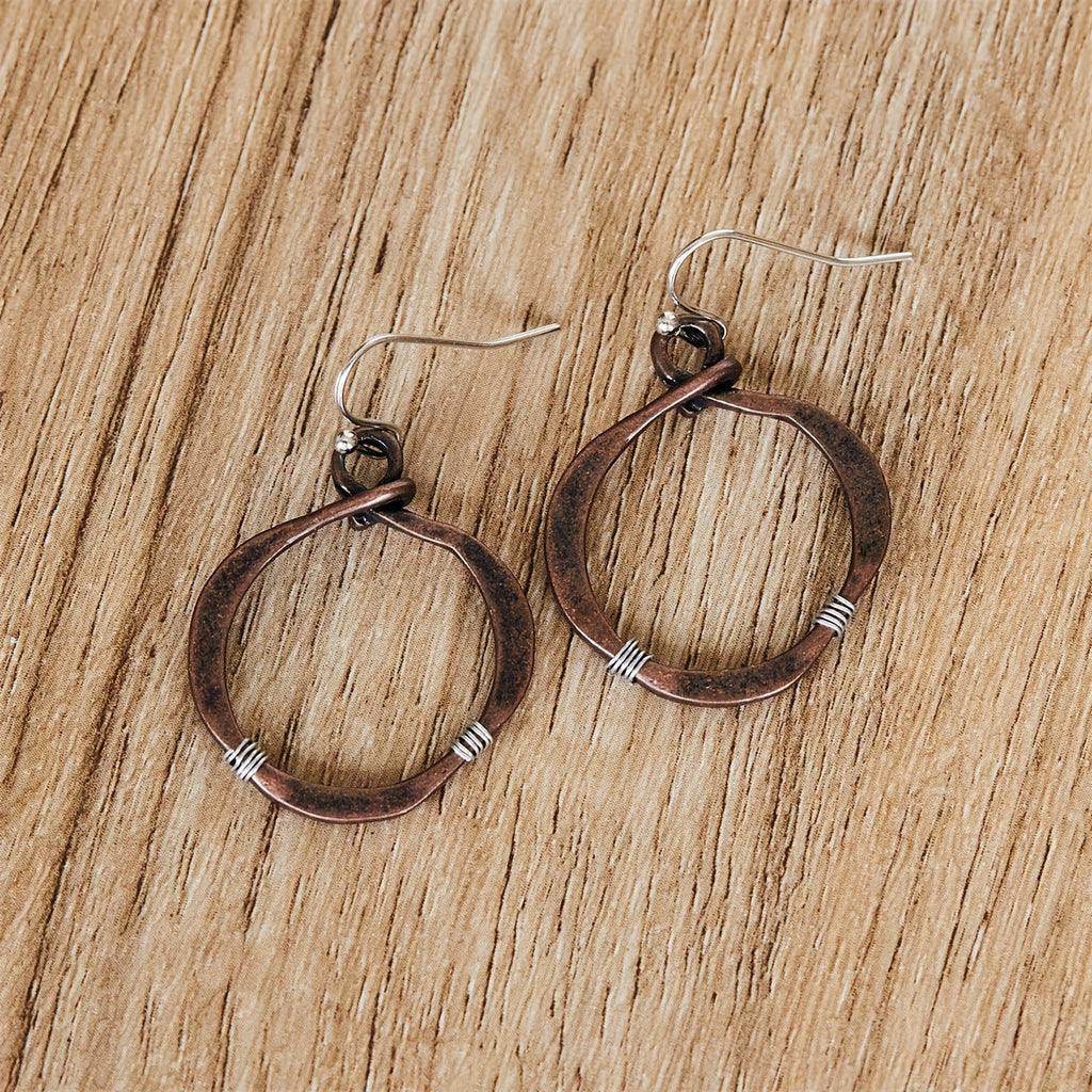 Aretes Tejidos de Cobre Alessia