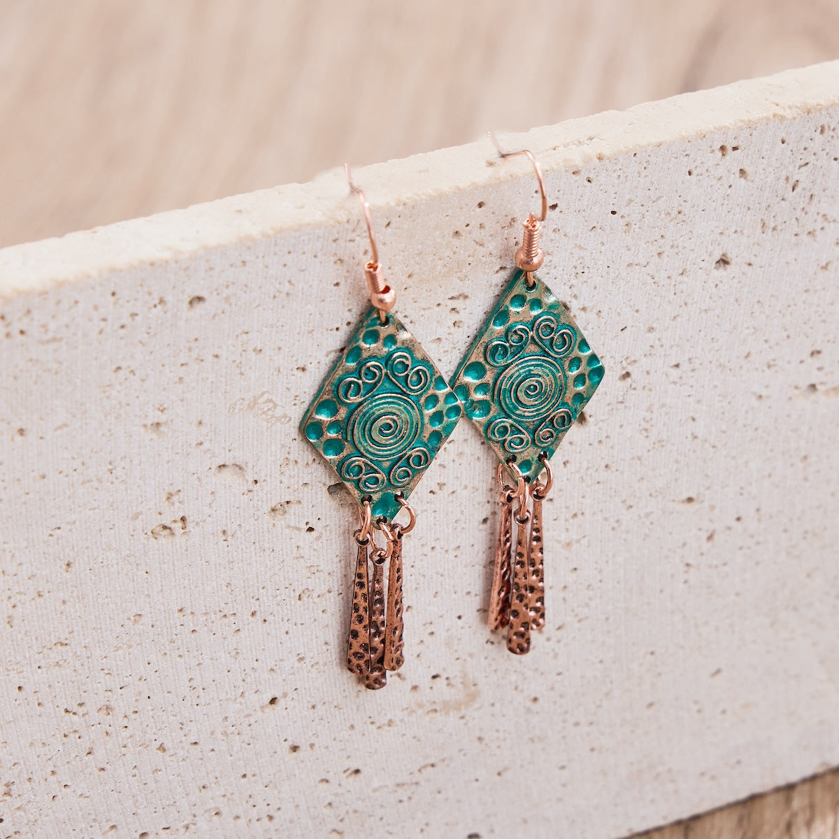 Aretes Espiral de Cobre Odessa