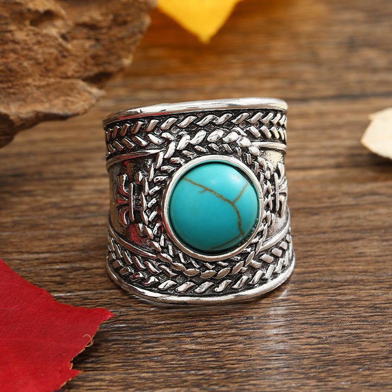 Anillo Abierto Ravik con Piedra | Oro blanco