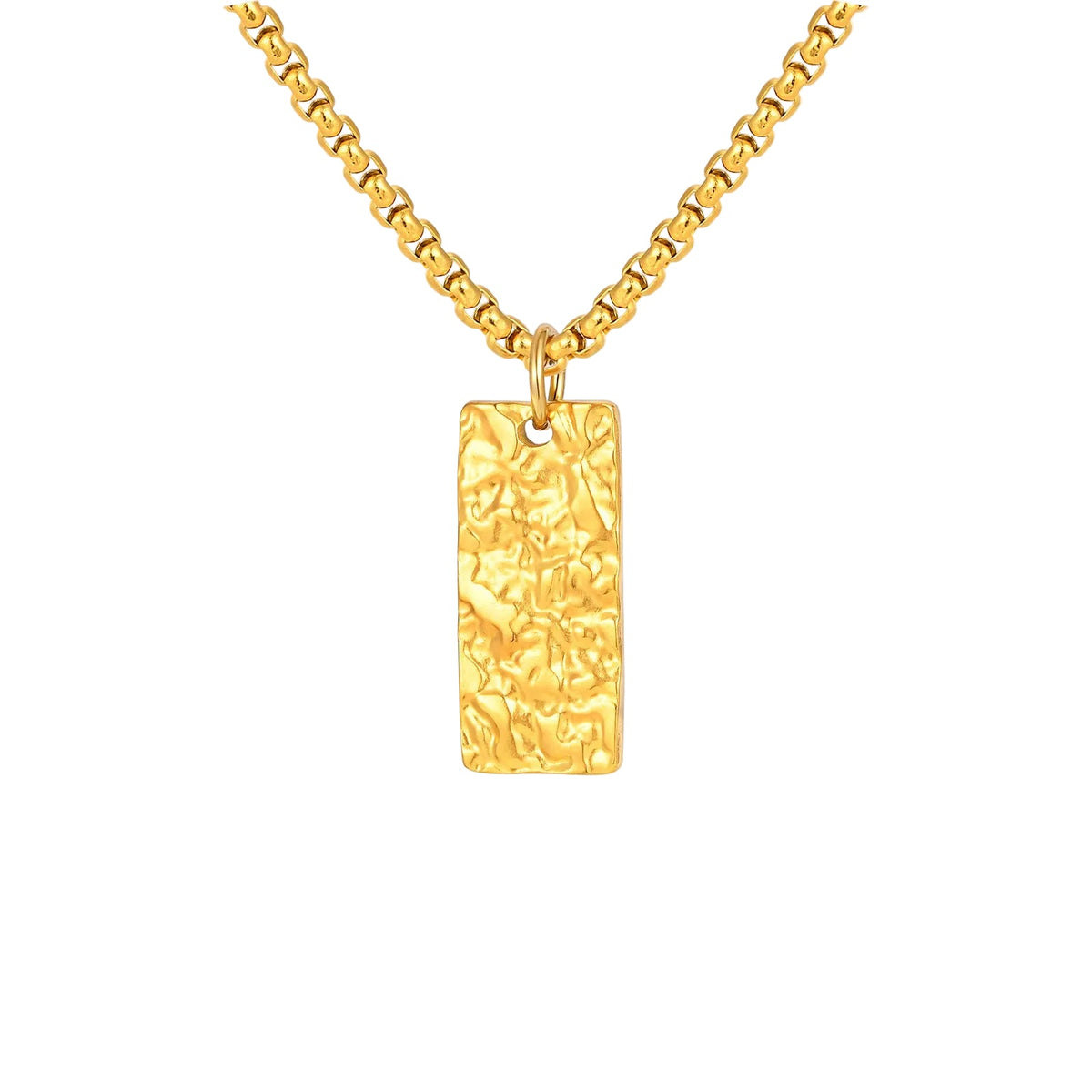 Collar Ziven Barra Martillada | Oro