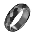 Anillo Facetas Minimalista | Acabado negro
