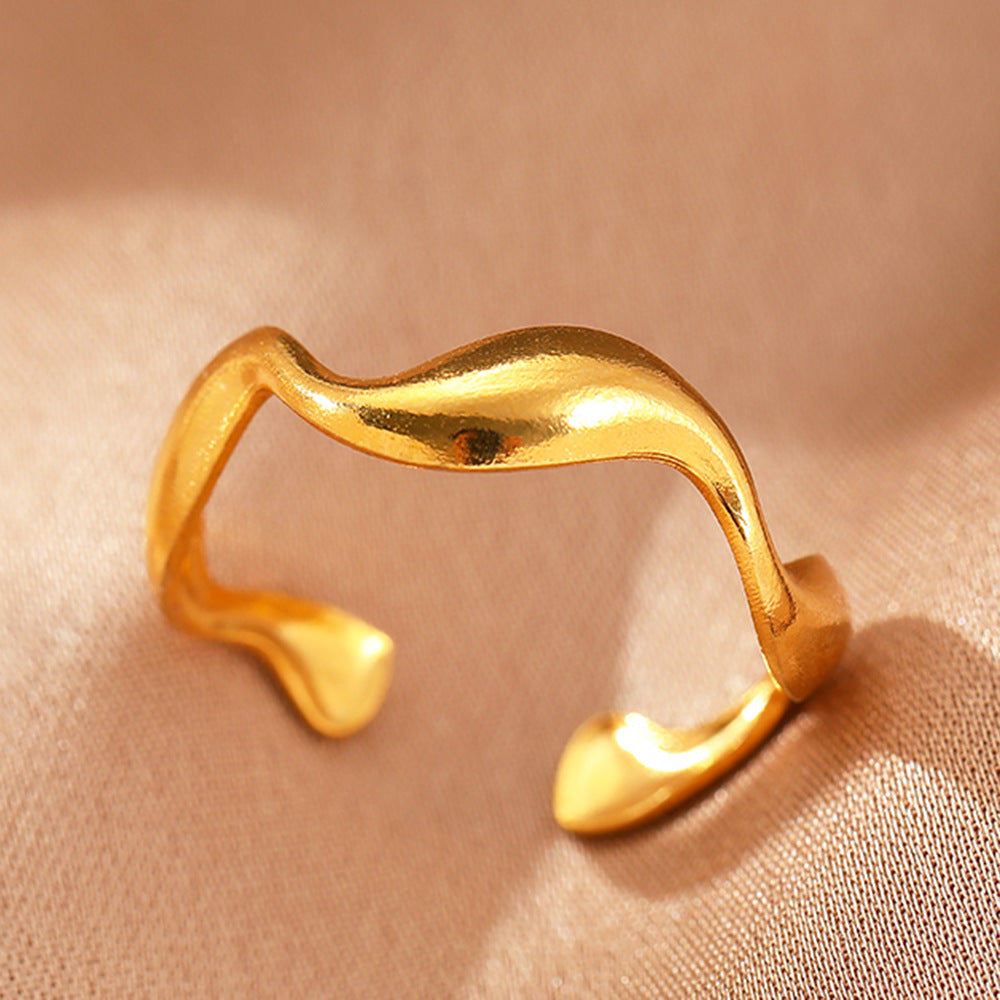 Anillo Elyra Flujo Suave | Oro