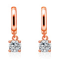 Aretes Colgantes Cuadrados Aurora | Oro rosa