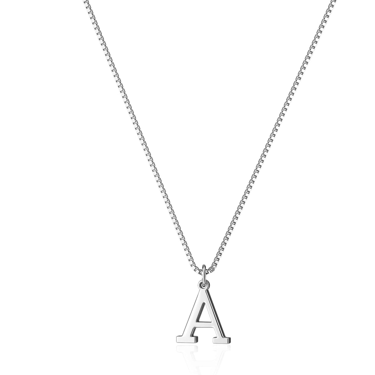 Collar con inicial carta de amor | Oro blanco