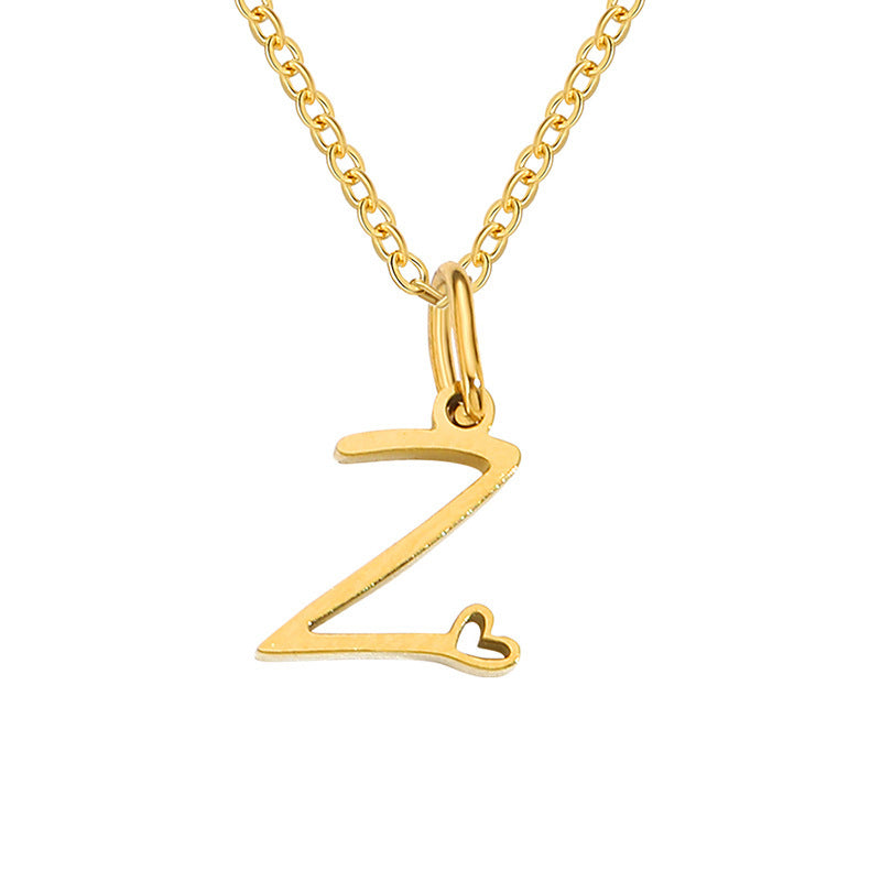 Collar con inicial Corazón | Oro
