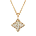 Collar con dije Trébol Blanco | Oro