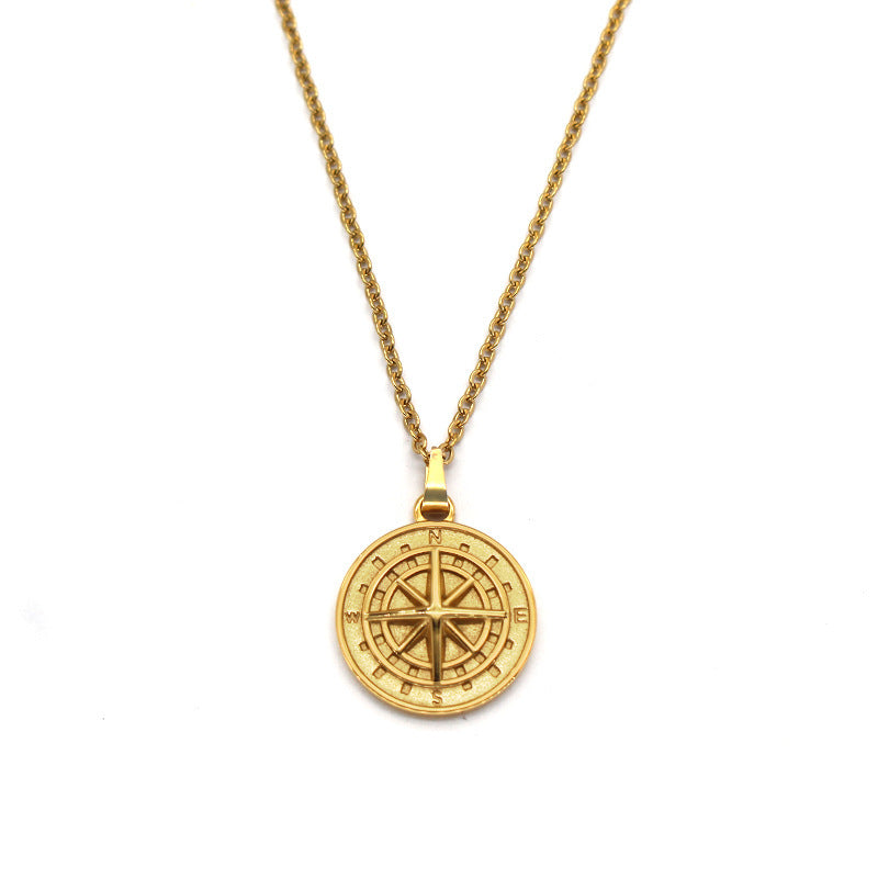 Collar con Dije Brújula | Oro