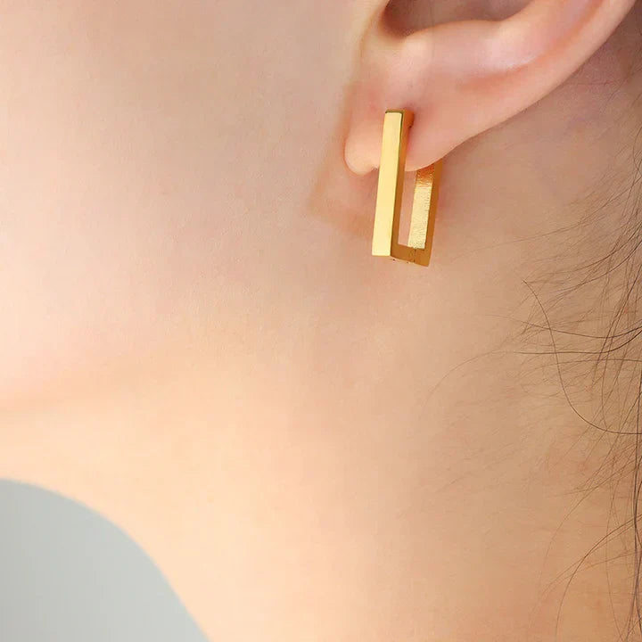 Aretes Geométrica Terrafin | Oro