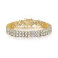Pulsera de Tenis Doble Fila | Oro