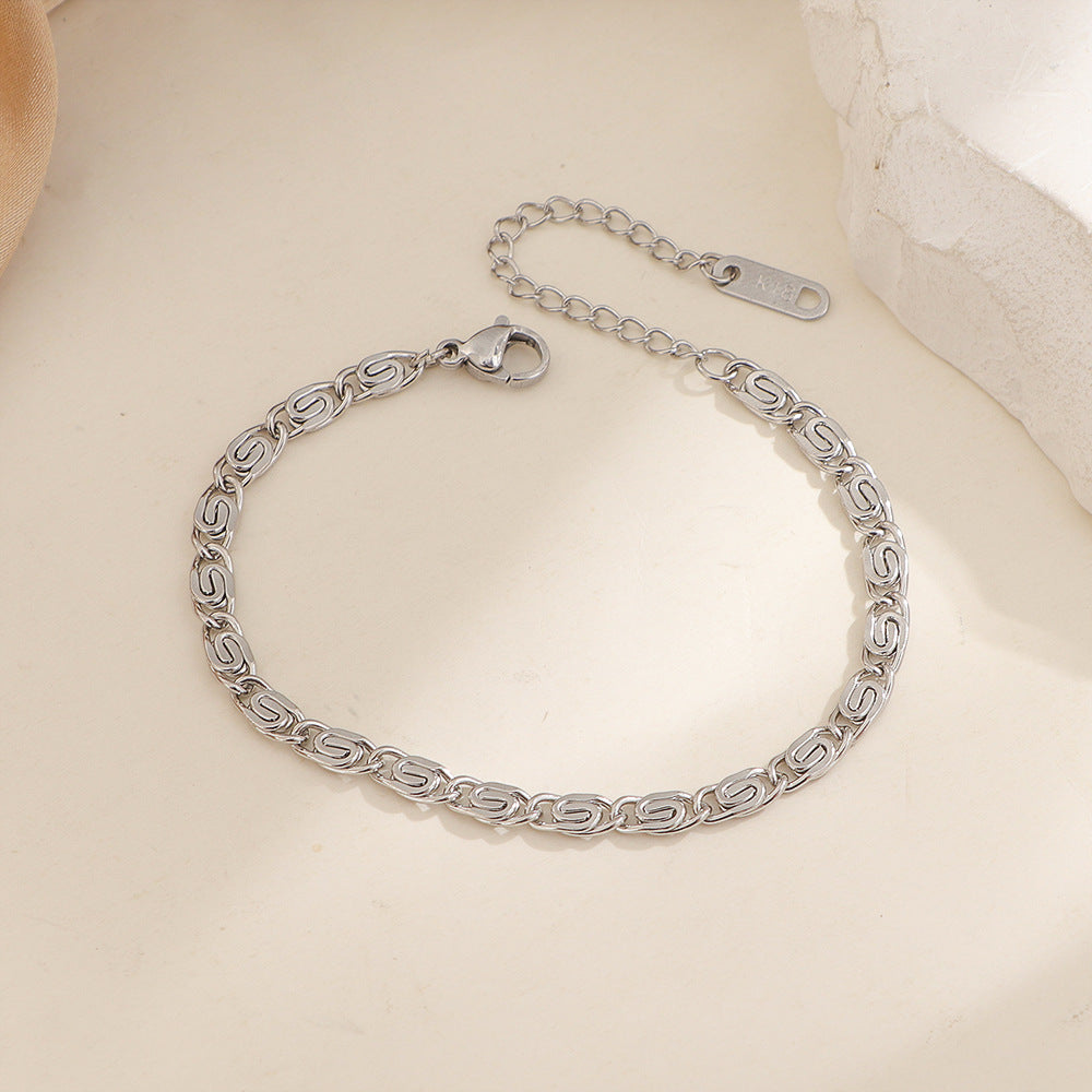 Pulsera Nusa Tejida | Oro blanco