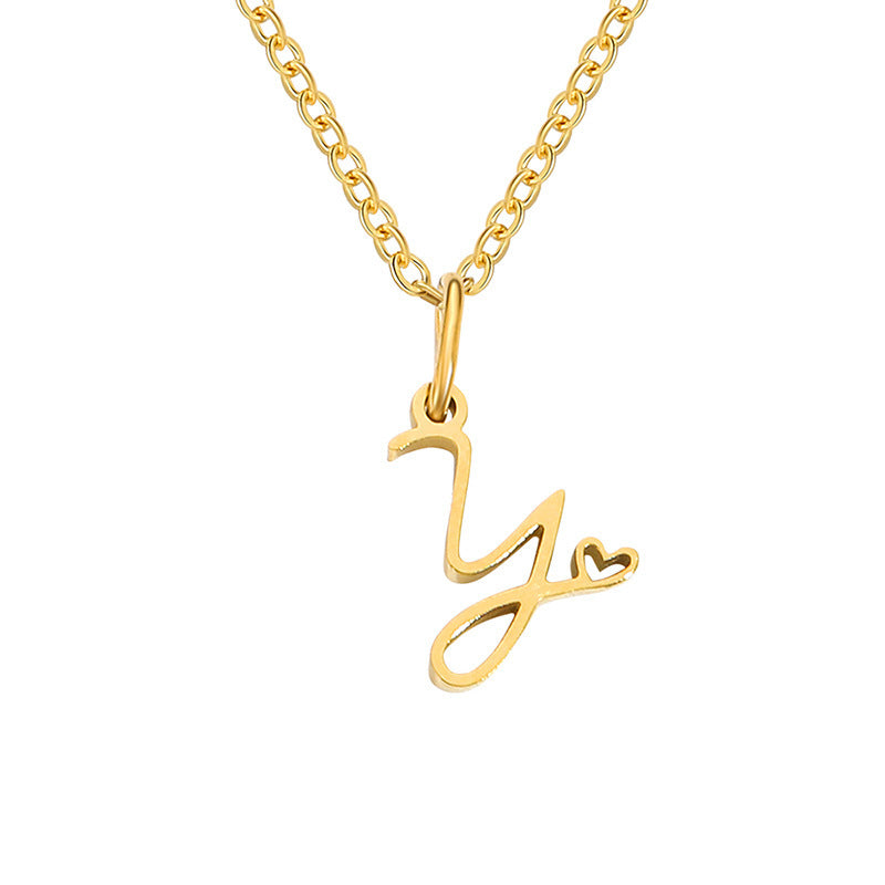 Collar con inicial Corazón | Oro