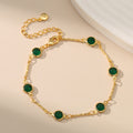 Pulsera Cadena Esmeralda | Oro