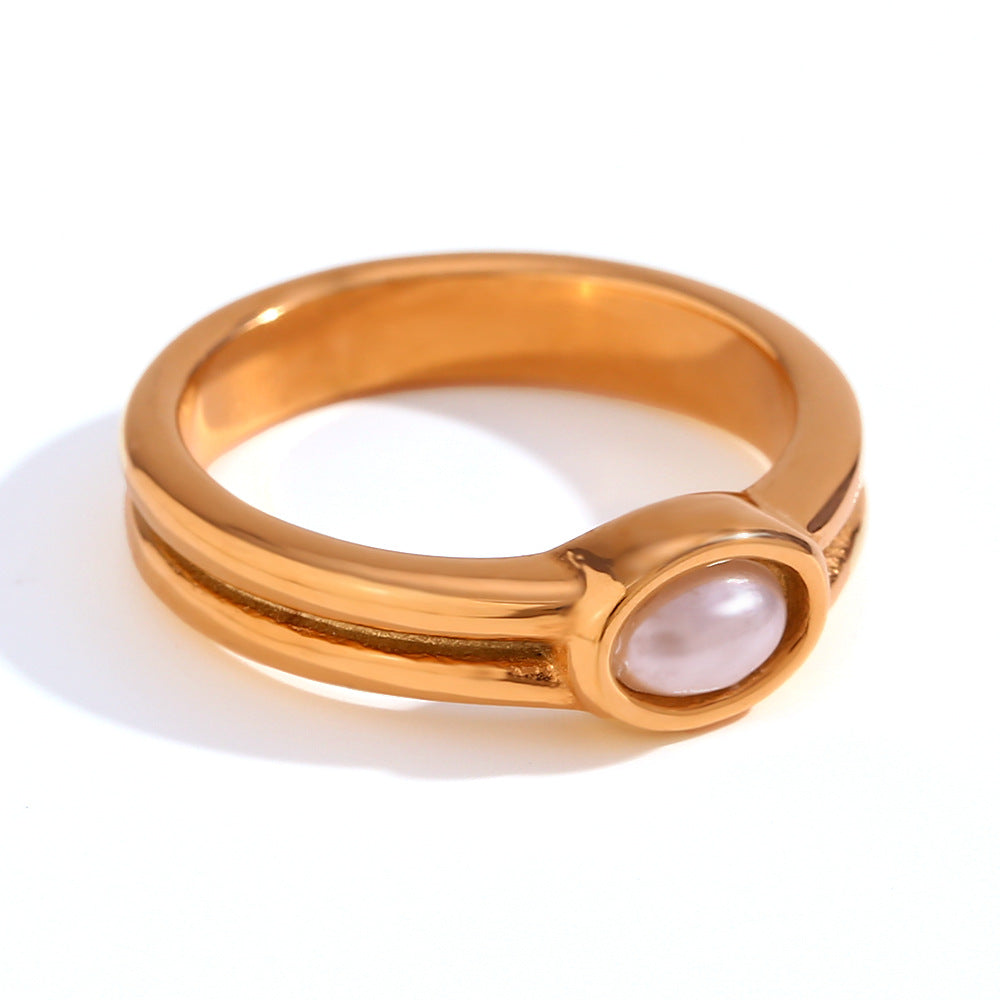 Anillo Lunara con Perla | Oro