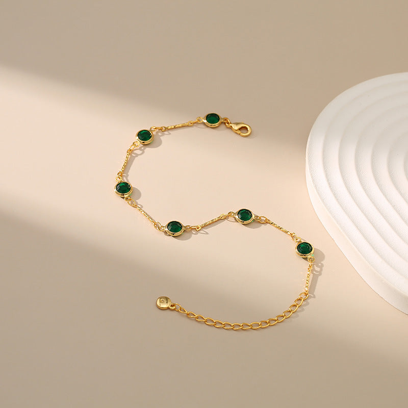 Pulsera Cadena Esmeralda | Oro