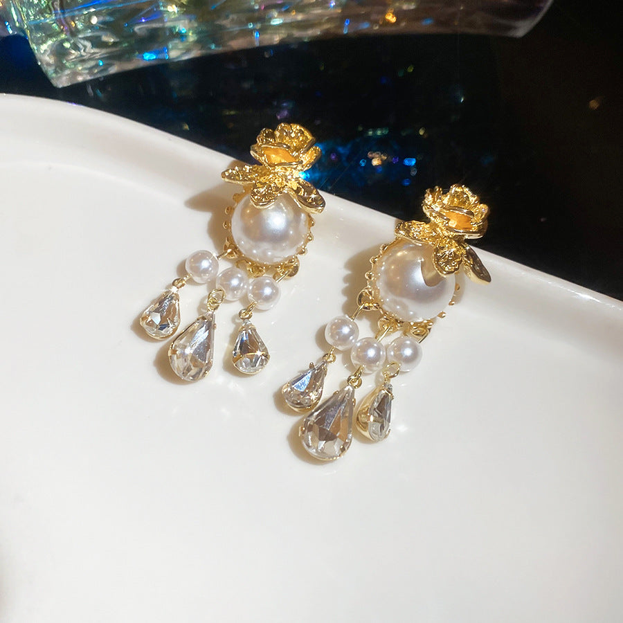 Aretes Ivoria Gota de Rocío de Perla | Oro
