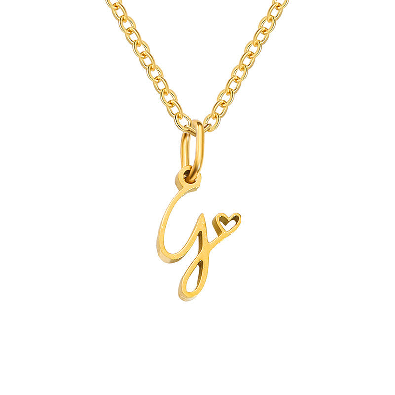 Collar con inicial Corazón | Oro