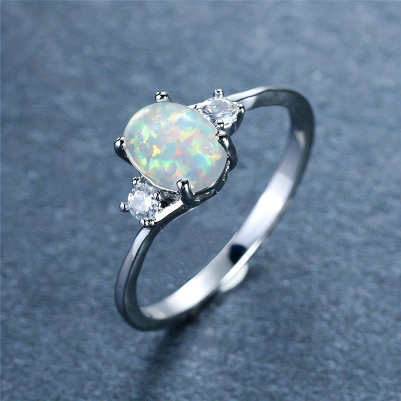 Anillo Embrace de Ópalo | Oro blanco