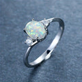 Anillo Embrace de Ópalo | Oro blanco