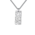 Collar Ziven Barra Martillada | Oro blanco