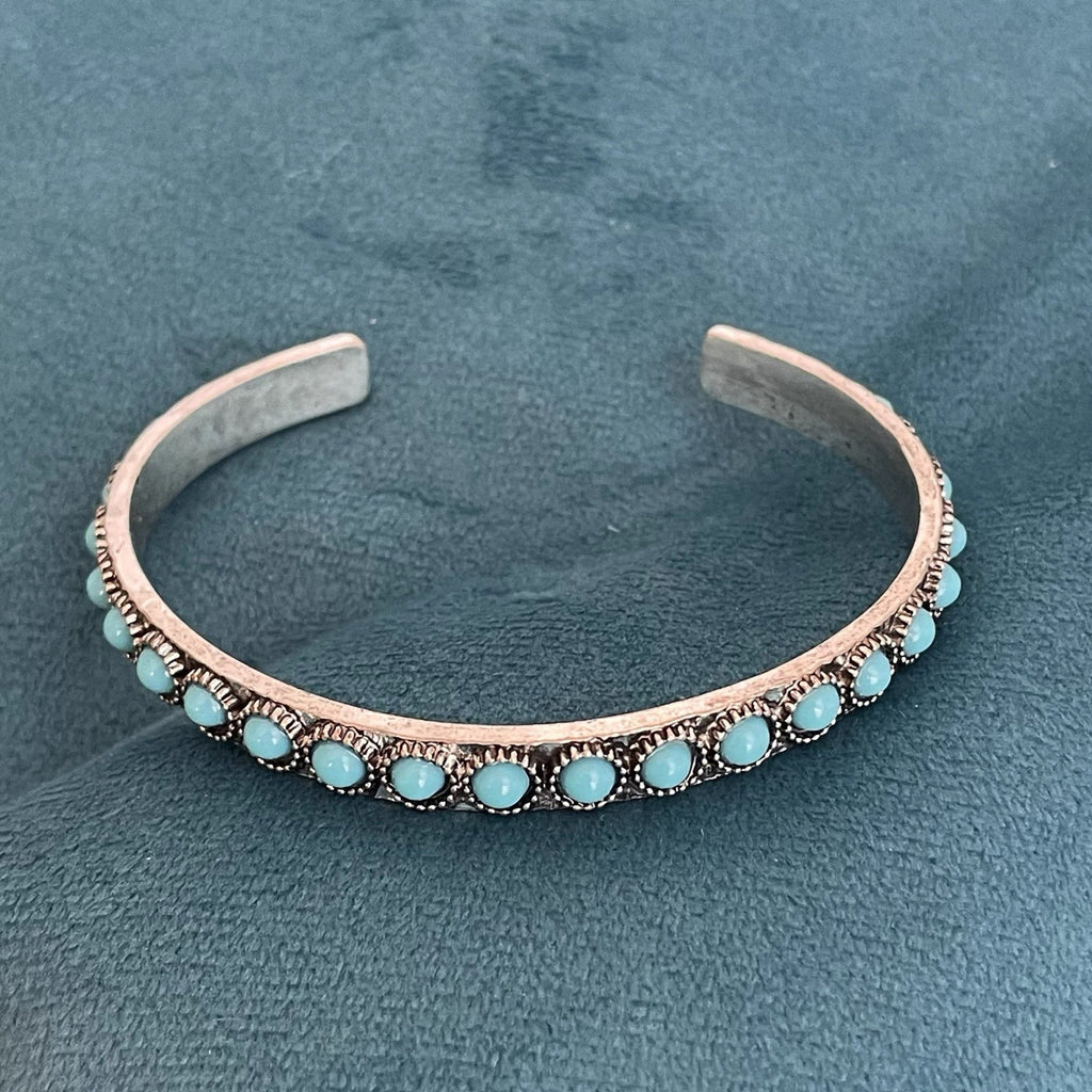 Pulsera Talisse Turquesa Abierta | Oro blanco