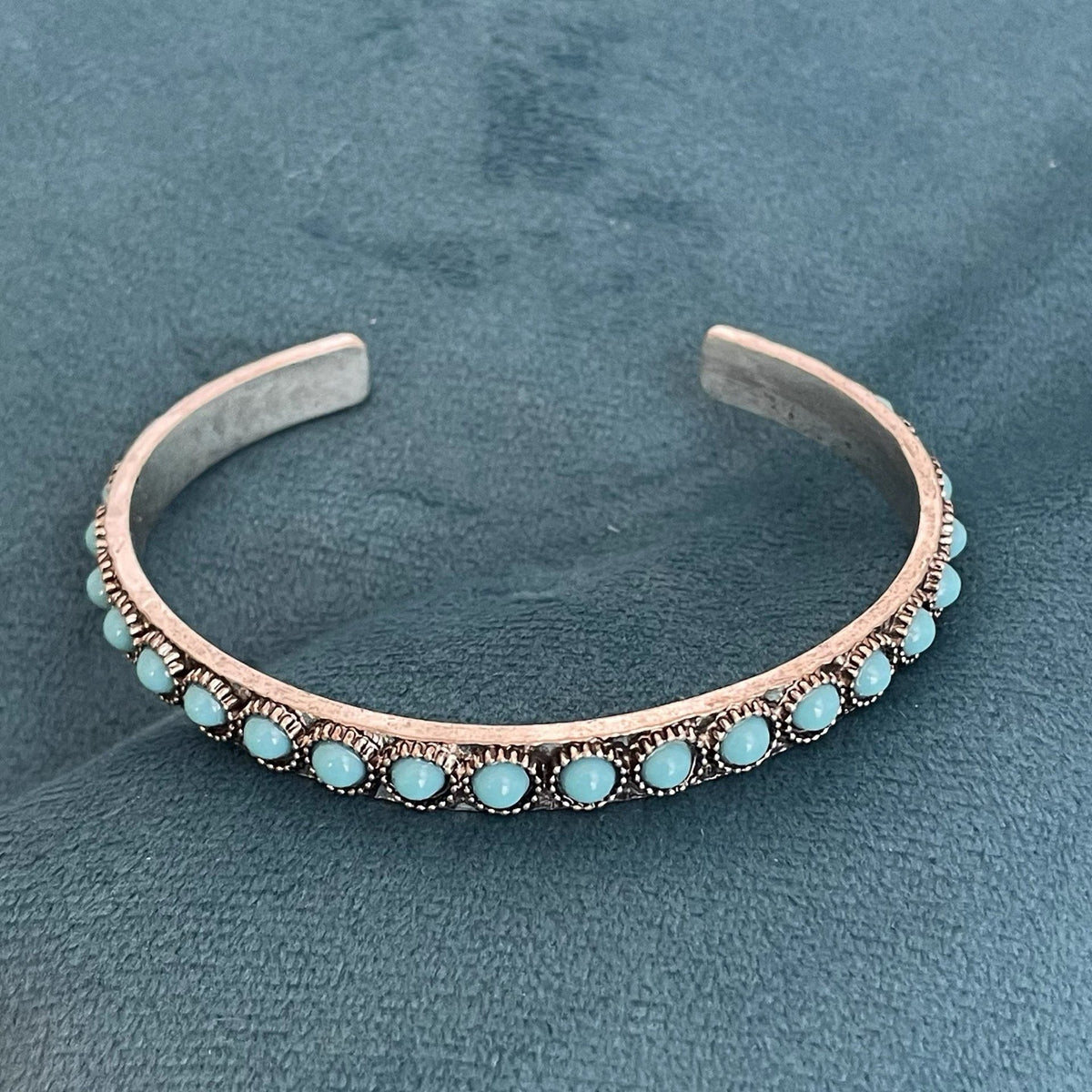 Pulsera Talisse Turquesa Abierta | Oro blanco