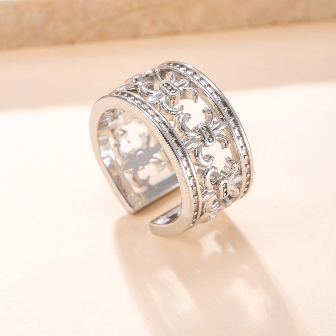 Anillo Corona Imperial | Oro blanco