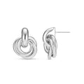Aretes Llamativos Entrelazados | Oro blanco
