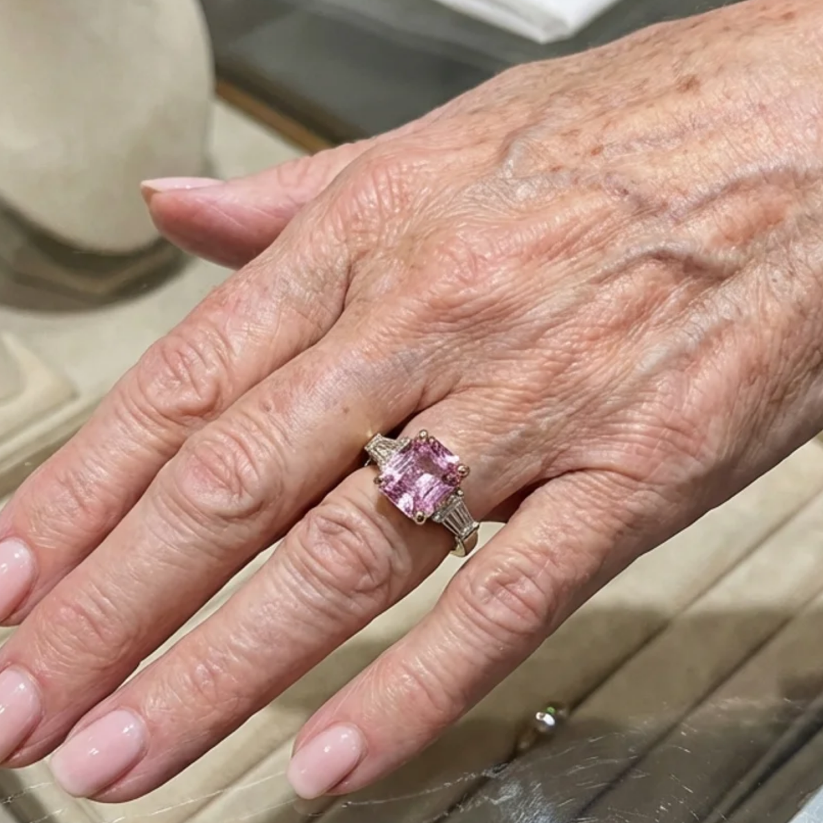 Anillo Verve Rosa | Oro blanco