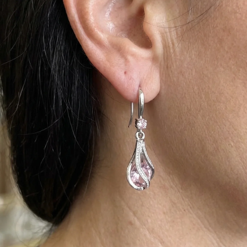 Aretes Rosalith Lumen Retorcidos | Oro blanco